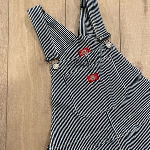 Dickies Blue and White Striped Carpenter denim Overalls Size L
